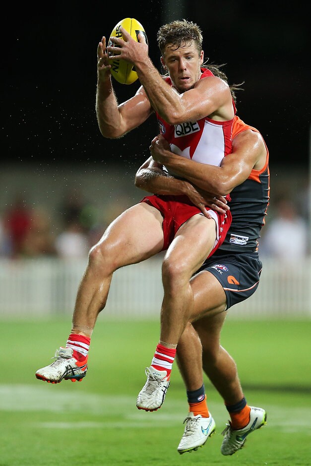AFL 2016 NAB Challenge - Sydney v GWS Giants Like all the Swans, Luke Parker found the pressure was on all night - ${keywords}